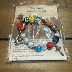 Beaded Religious Bracelet with Charms